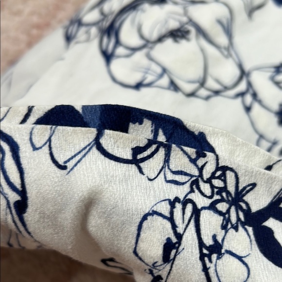 Vintage 70's Floral Blue White Maxi Dress Puff Sleeve Empire Waist Size 4/6 - Picture 14 of 16